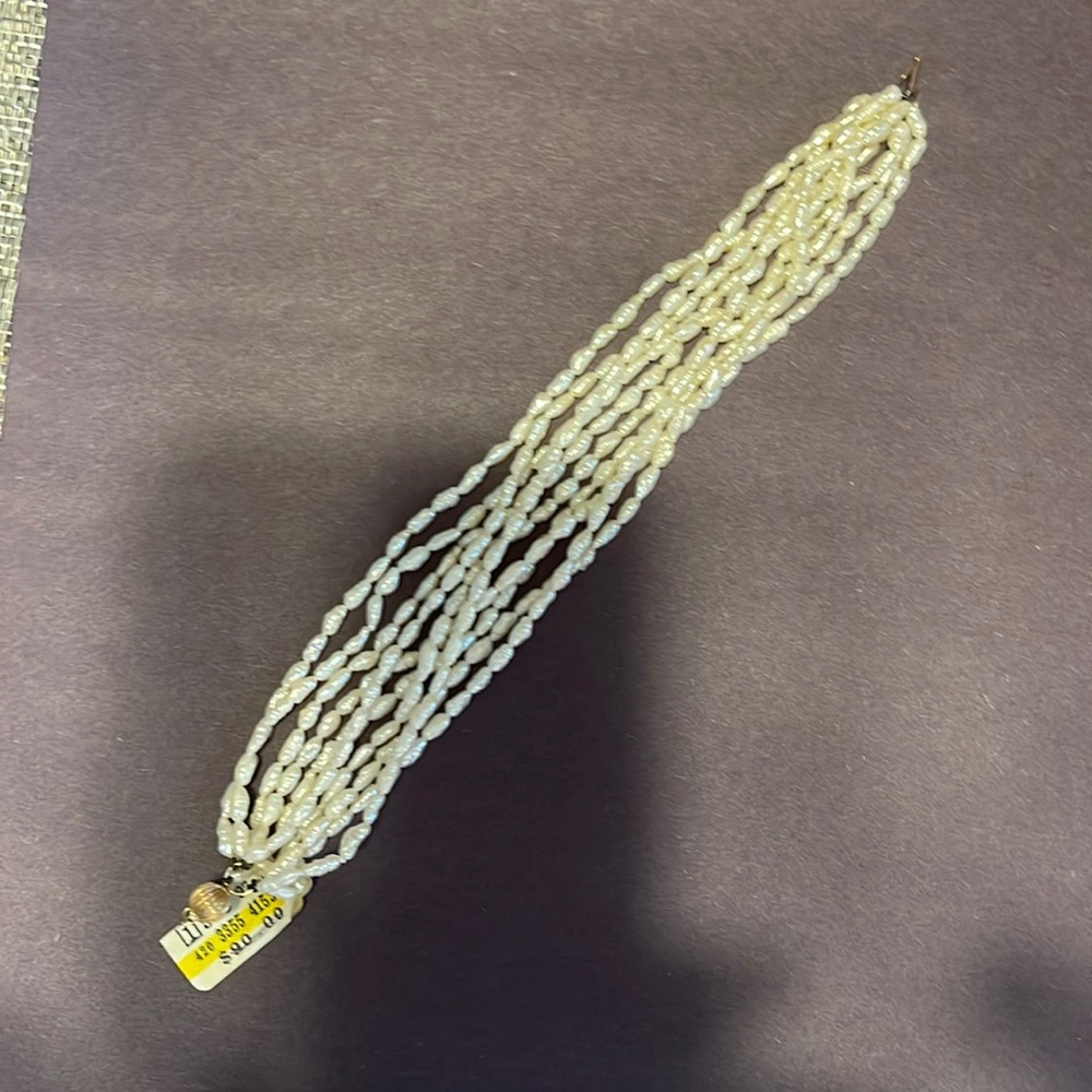 Freshwater pearl 10 strand bracelet